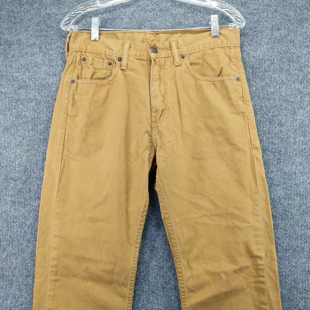 Levi's 505 Men's Size 30x30 Brown Jeans White Tab 5 Pocket Belt Loops